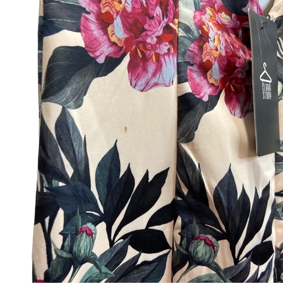 NWT Clara Story Floral Fitted Midi Dress Size Large - Picture 6 of 13